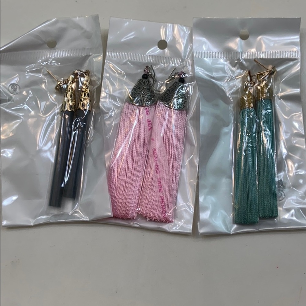 3 piece tassel earring set